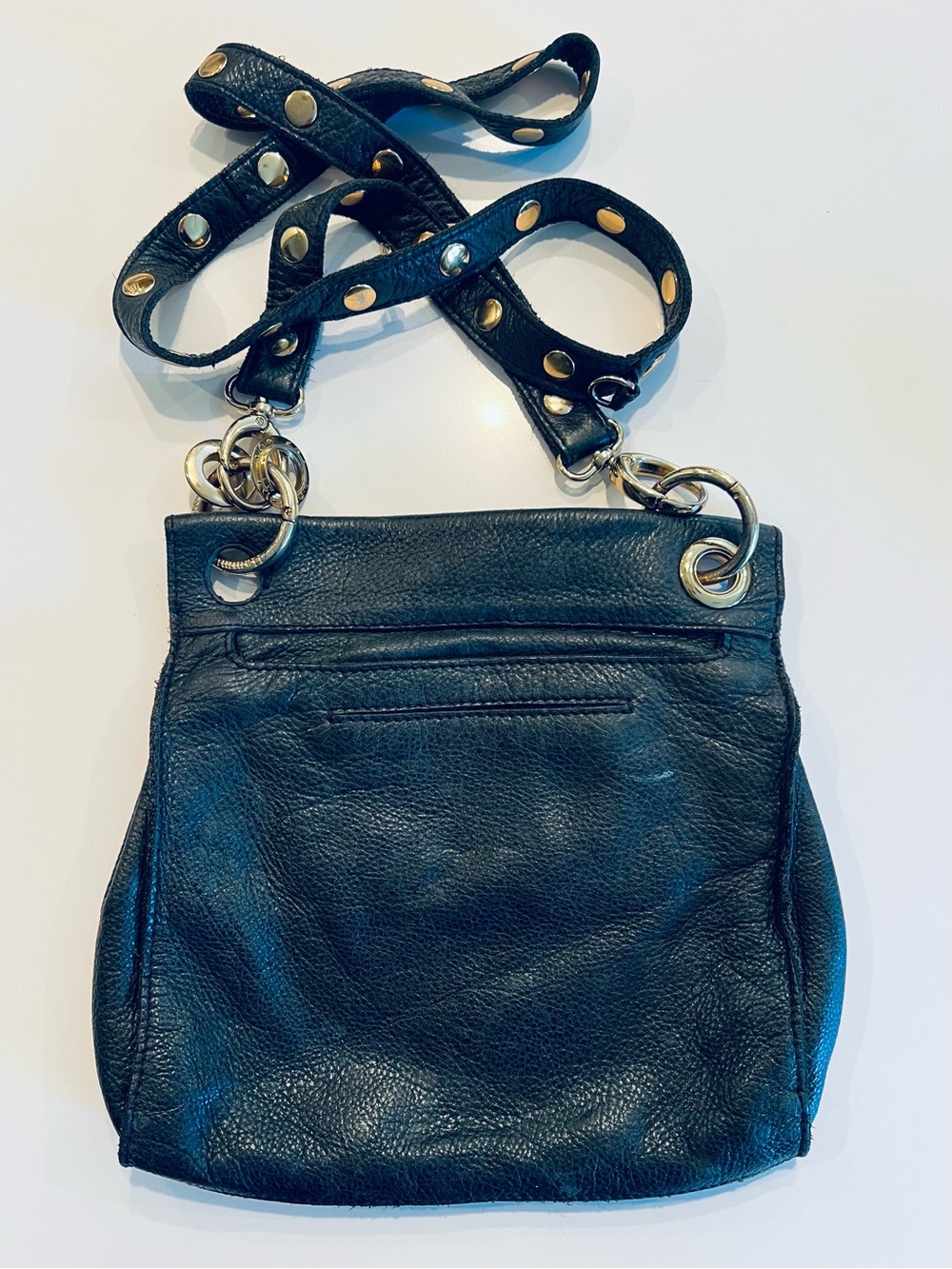 Hammitt Black Leather Crossbody with Gold Studs - Picture 2 of 5
